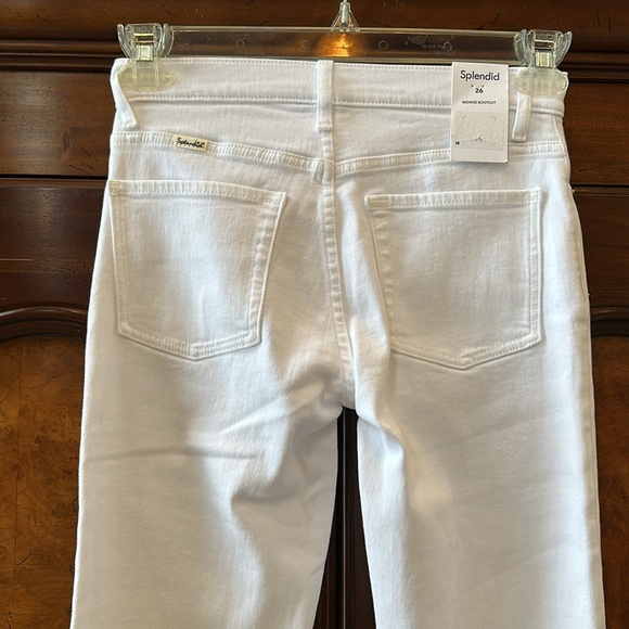 Splendid Mid-Rise Bootcut White Jeans - Picture 6 of 17